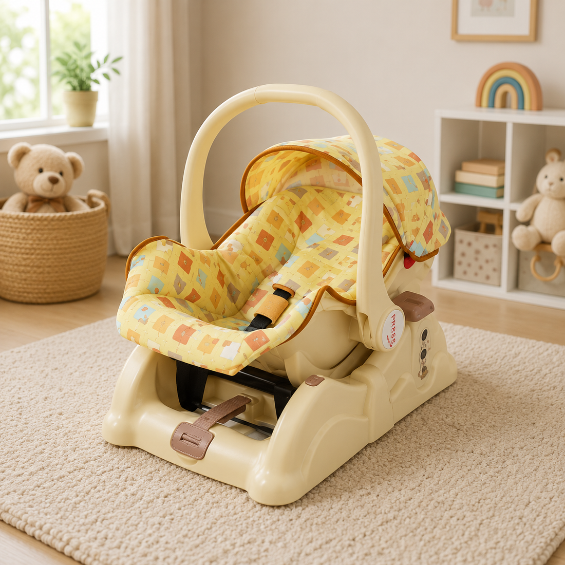 TINNIES LIGHTWEIGHT BABY CARRIER & ROCKER – 0–18 MONTHS