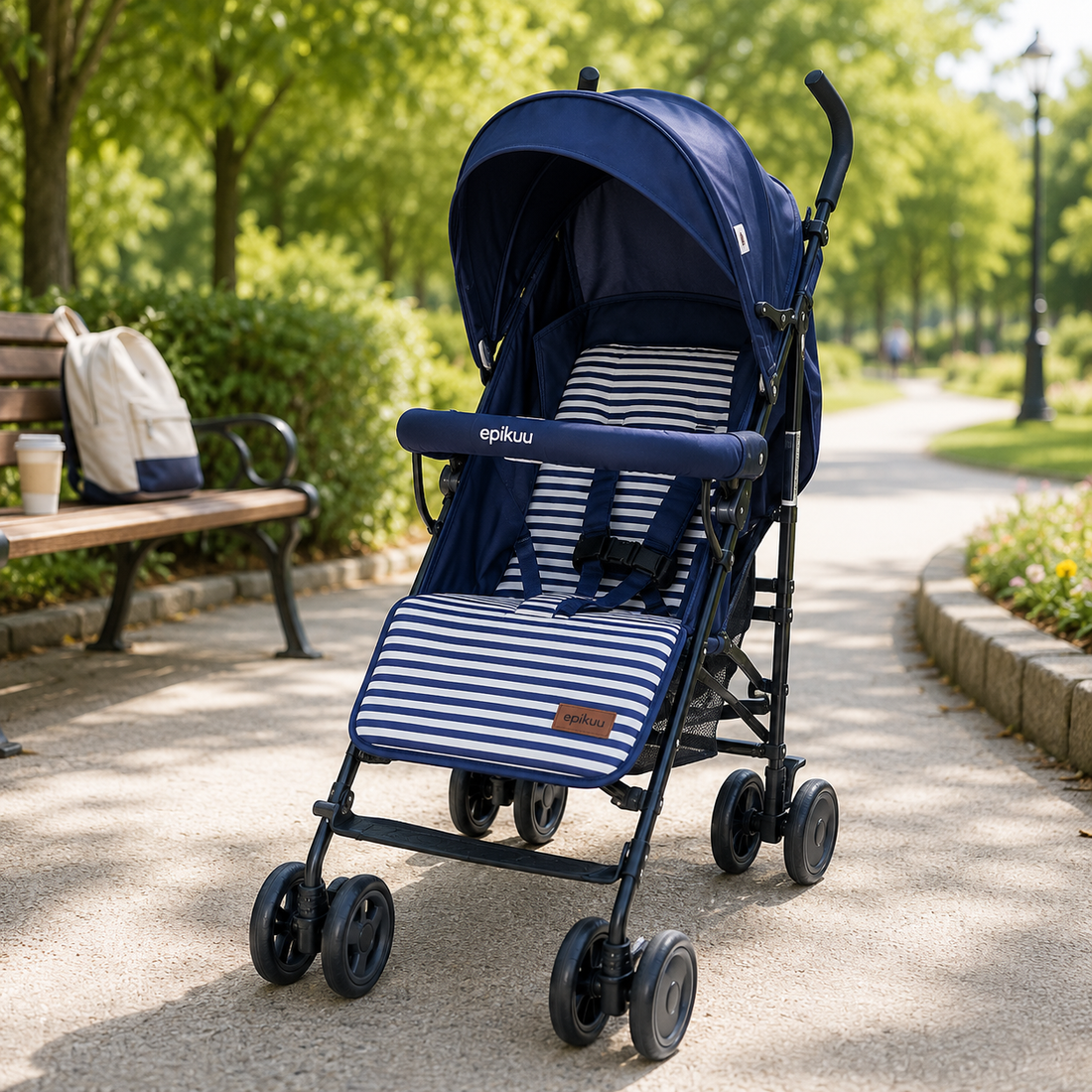 BABY BUGGY – NAVY BLUE STRIPED