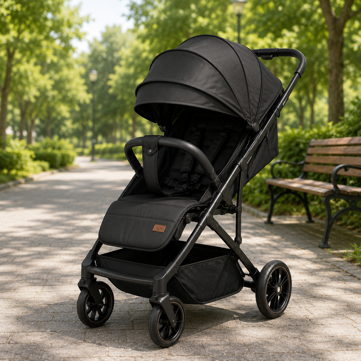 PREMIUM COMPACT BABY STROLLER - BLACK
