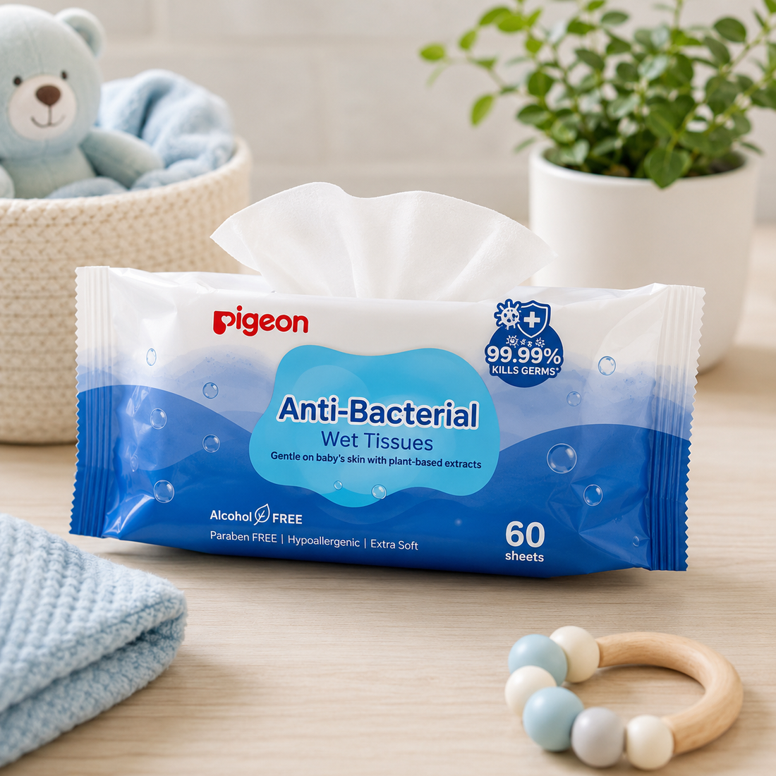 PIGEON ANTI-BACTERIAL WET TISSUES 20S