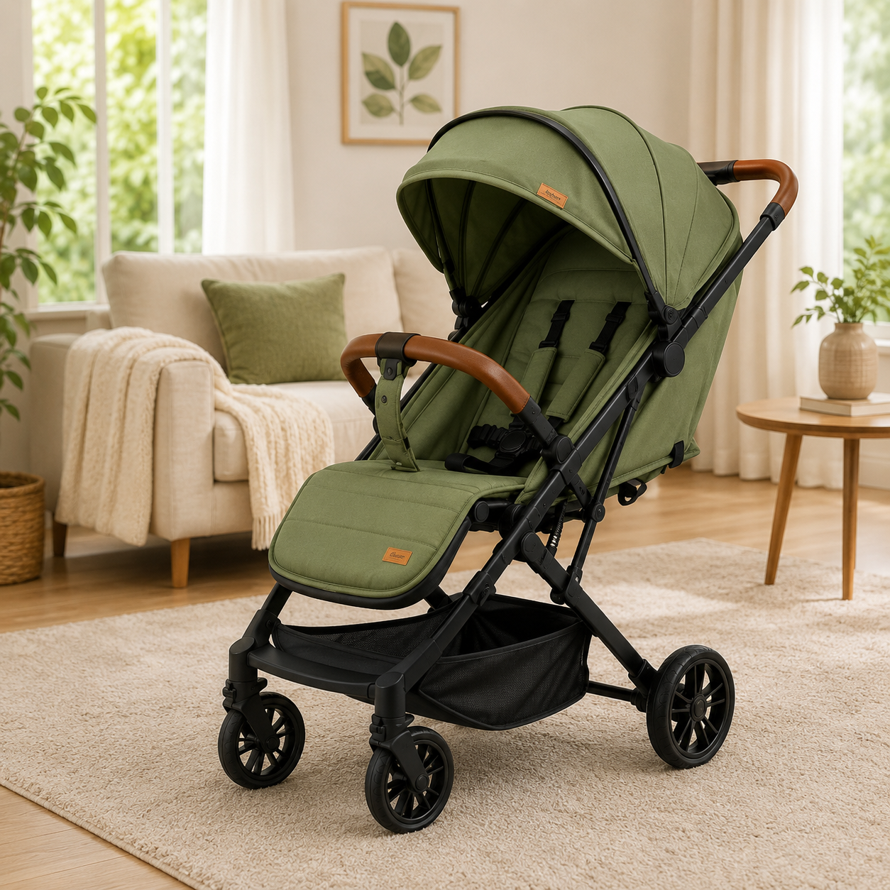 PREMIUM LUXURY BABY STROLLER - GREEN