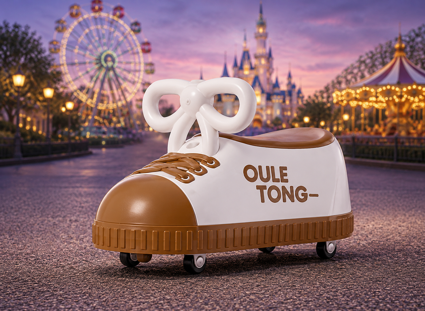 SWING CAR KIDS WIGGLE RIDE-ON CAR - BROWN