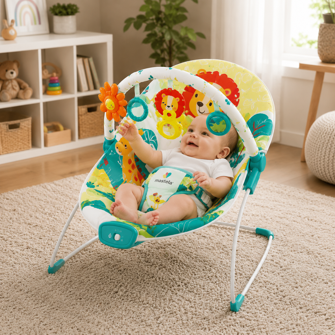 MASTELA MUSIC & SOOTHE BABY BOUNCER - C GREEN