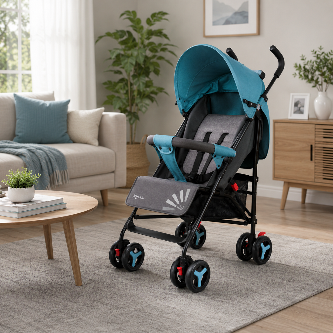 JOYOUS LIGHTWEIGHT BABY STROLLER - BLUE