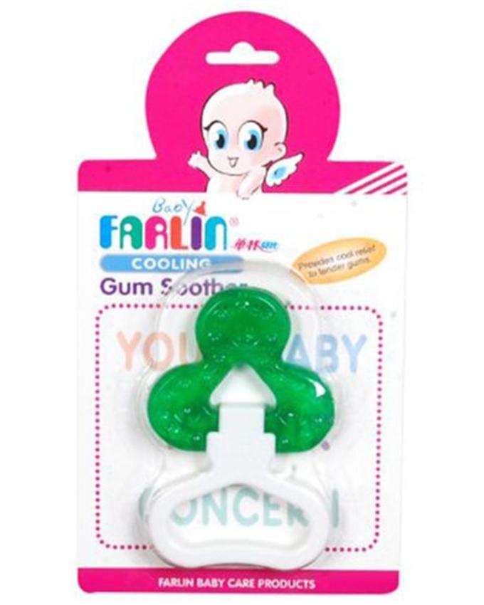 FARLIN WATER FILLED COOLING GUM SOOTHER WITH HANDLE GREEN - BF-142