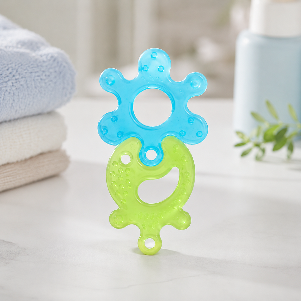 FARLIN PUZZLE GUM SOOTHER - GREEN & BLUE