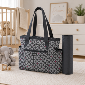 Baby Diaper Bag - Black Printed