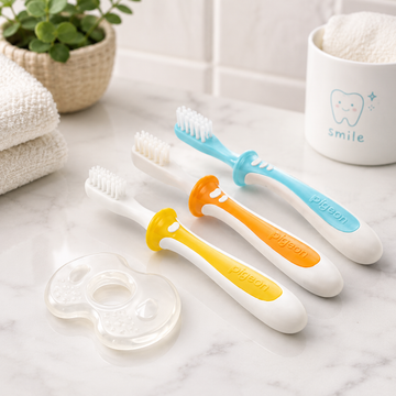 PIGEON CHILDREN TRAINING TOOTHBRUSH LESSON 123 SET