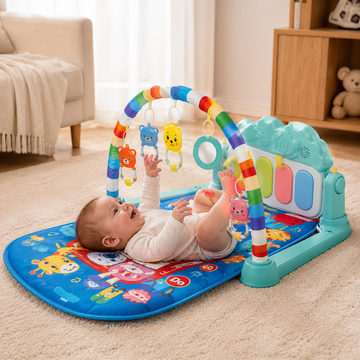 JOYOUS BABY PEDAL PIANO PLAY GYM MAT - BLUE