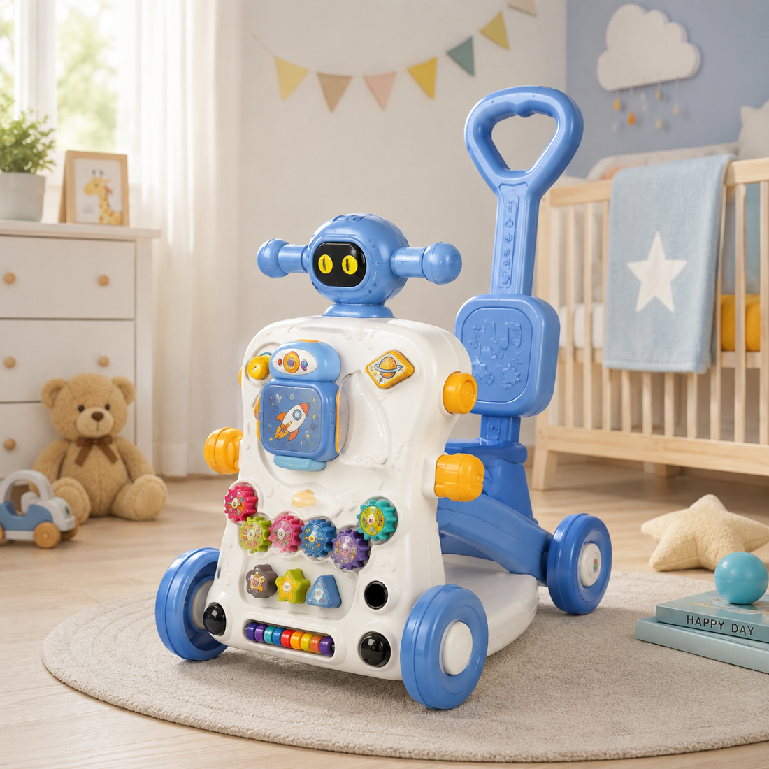 JOYOUS 6IN1 BABY ACTIVITY WALKER - WHITE