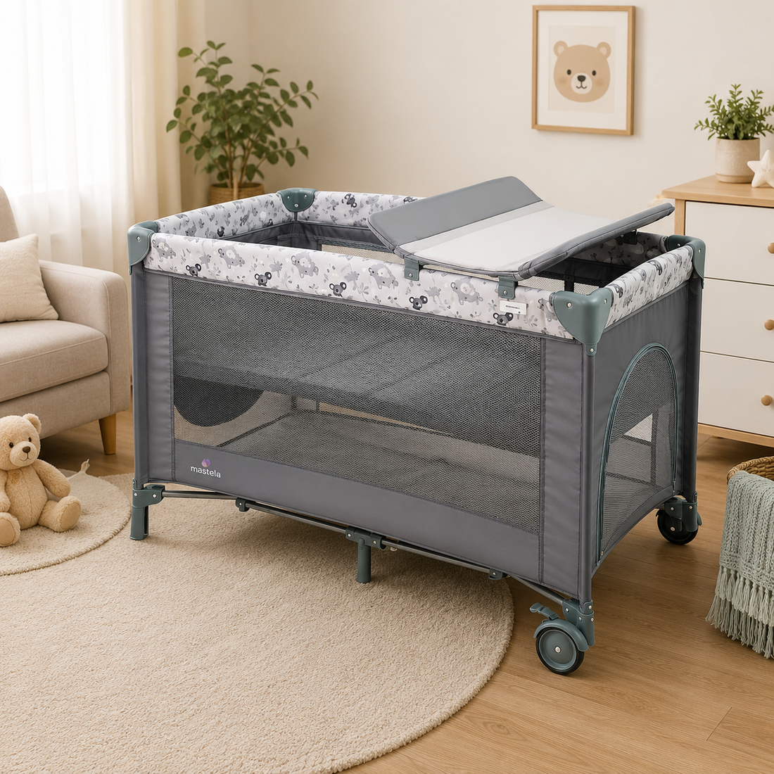 TINNIES BABY PLAY PEN – GREY