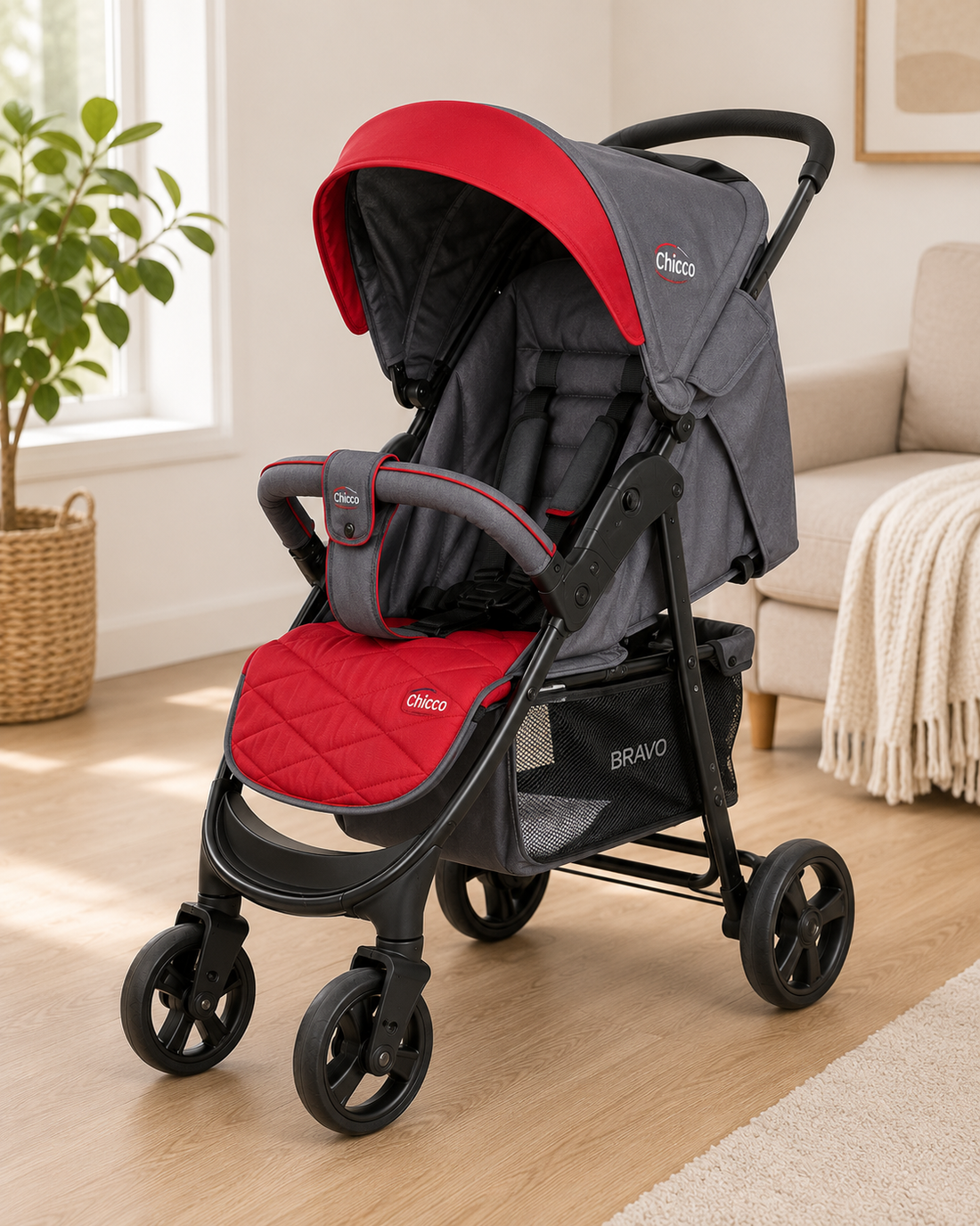 TINNIES BABY STROLLER - RED