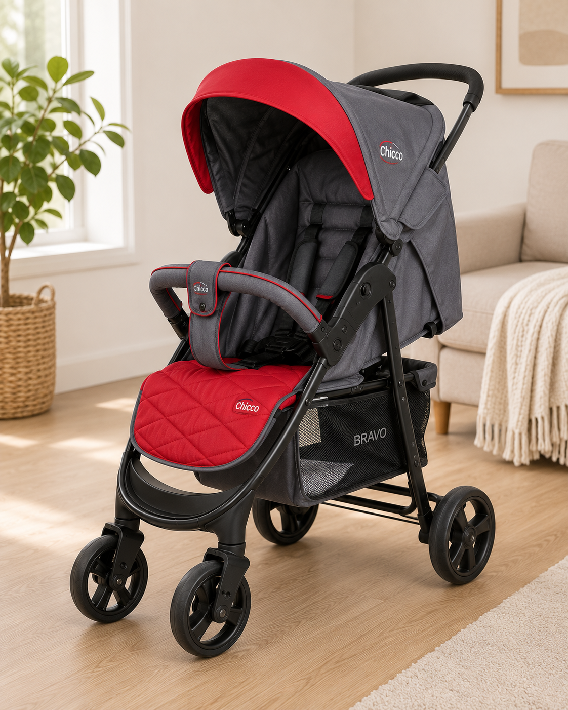 TINNIES BABY STROLLER - RED