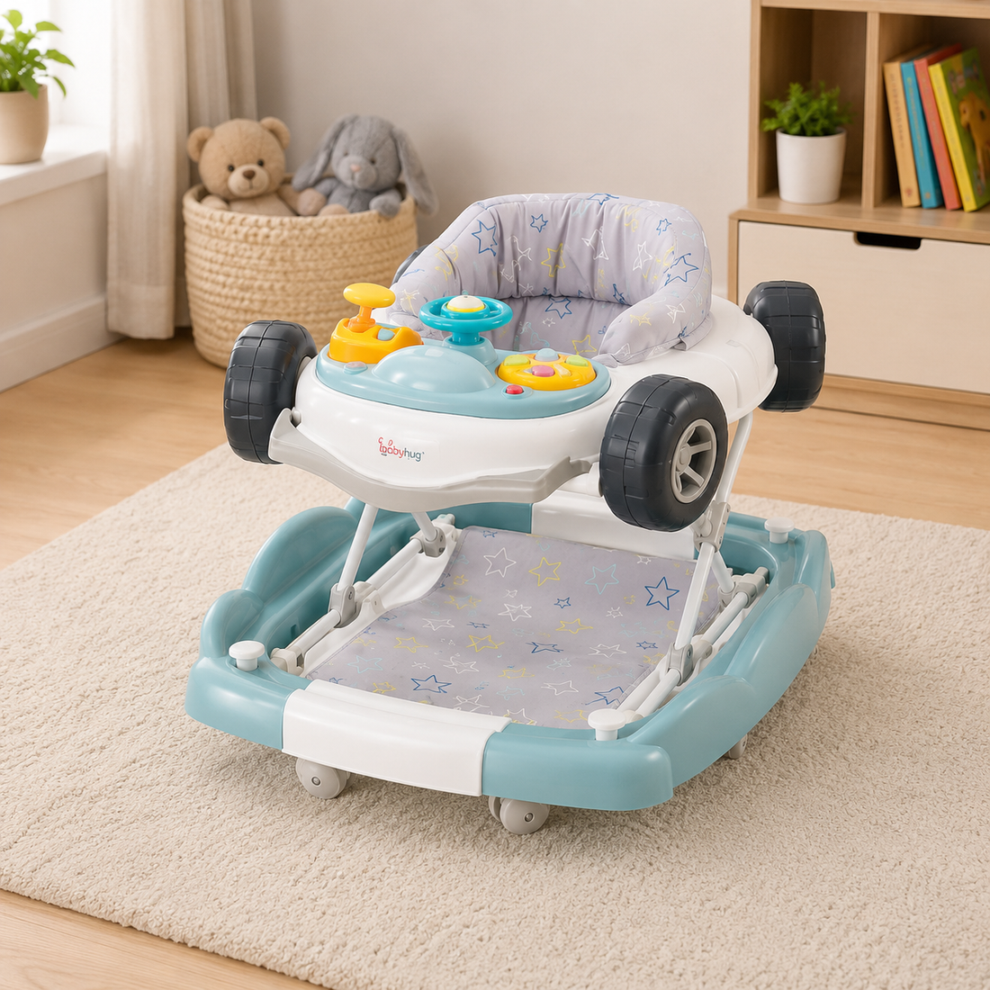 TINNIES BABY WALKER CAR - BLUE