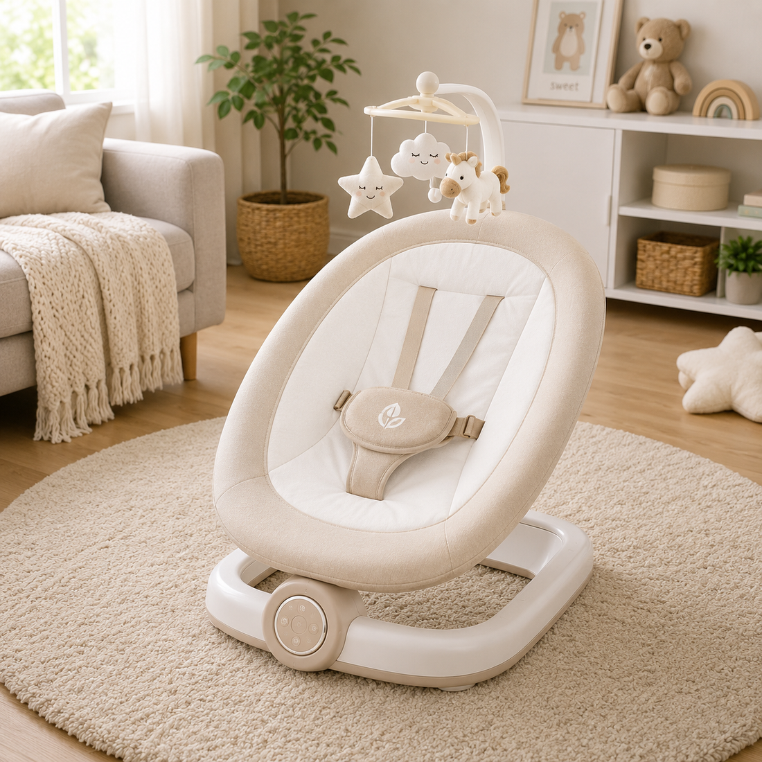 MASTELA ELECTRIC BABY SWING - WHITE