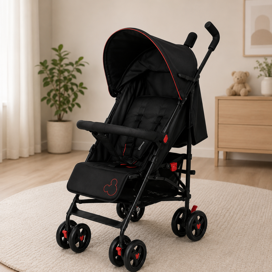 DISNEY COMPACT BABY STROLLER - BLACK