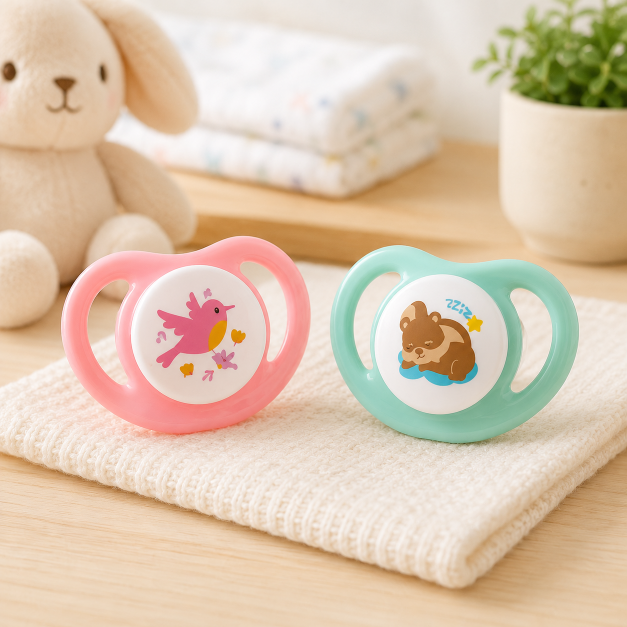 PIGEON MINILIGHT SOFTEST SILICONE GIRL PACIFIER 2PCS - S