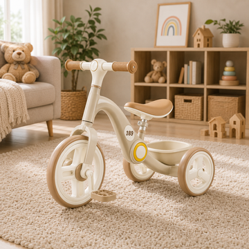 PREMIUM TODDLER BALANCE BIKE - LIGHT BROWN