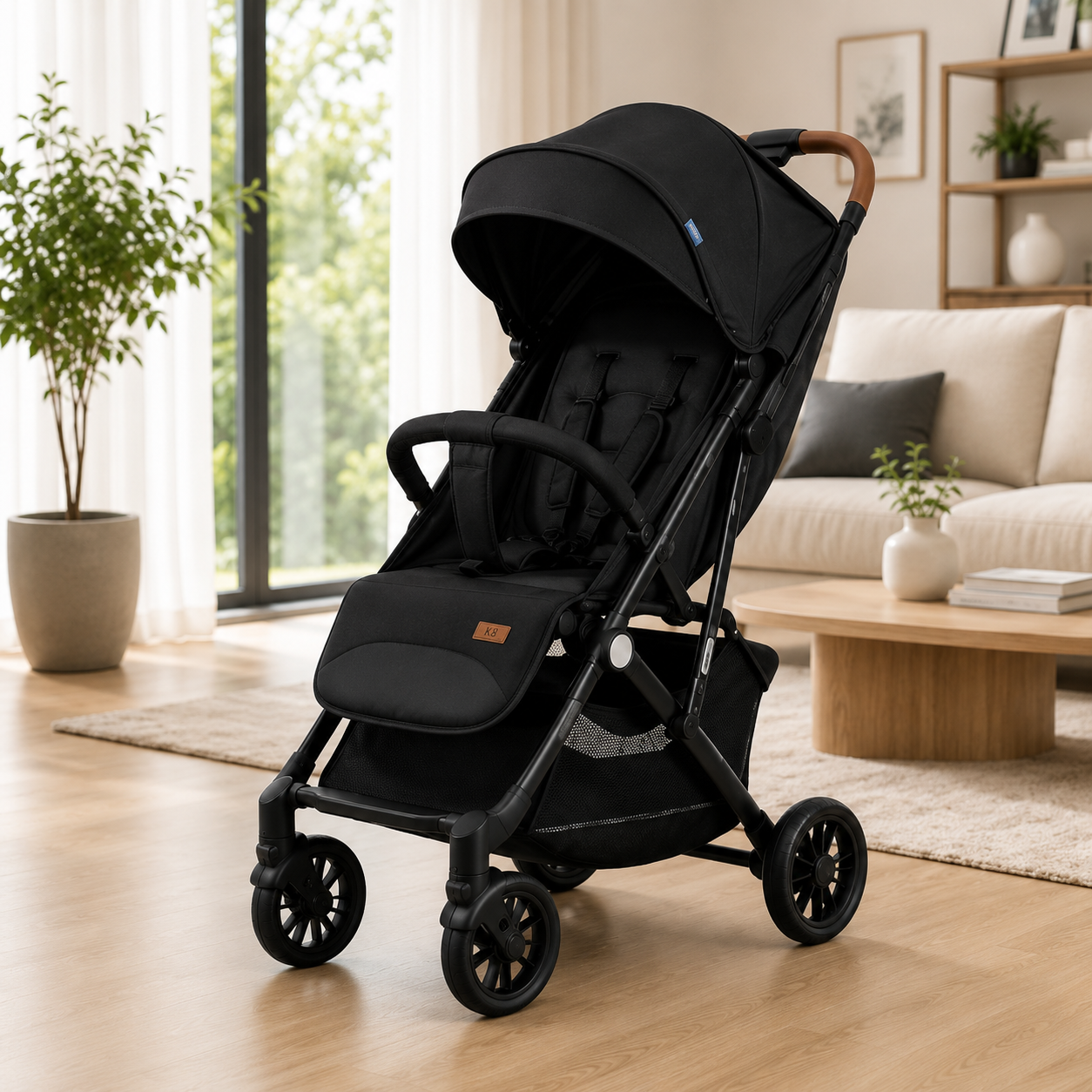 KIDILO ROYAL COMFORT BABY STROLLER - BLACK