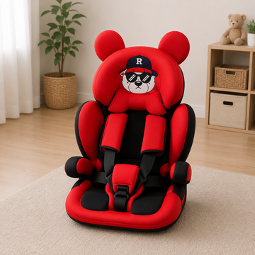 KIDS SAFETY BOOSTER CAR SEAT - RED