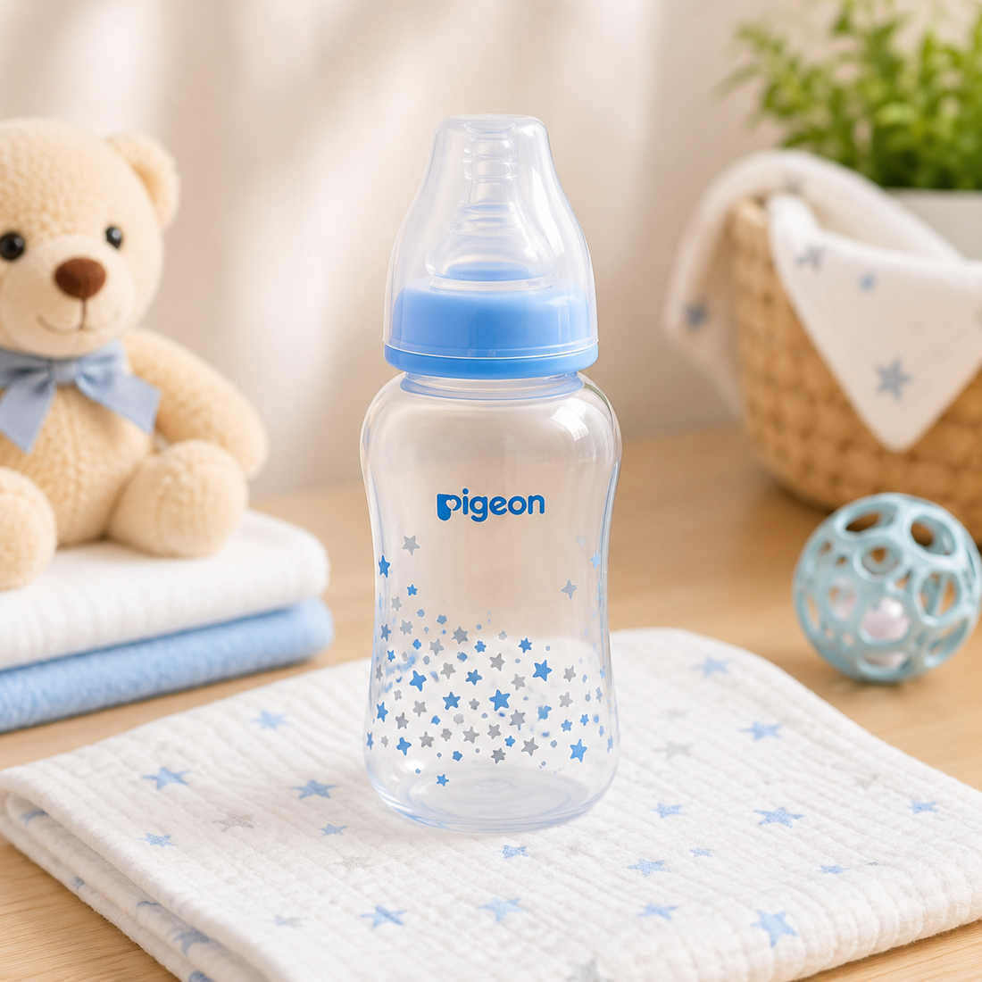 PIGEON NURSING BOTTLE WITH PERISTALTIC NIPPLE (PP) 150ml
