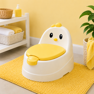 DUCK DESIGN BABY POTTY TRAINER - YELLOW