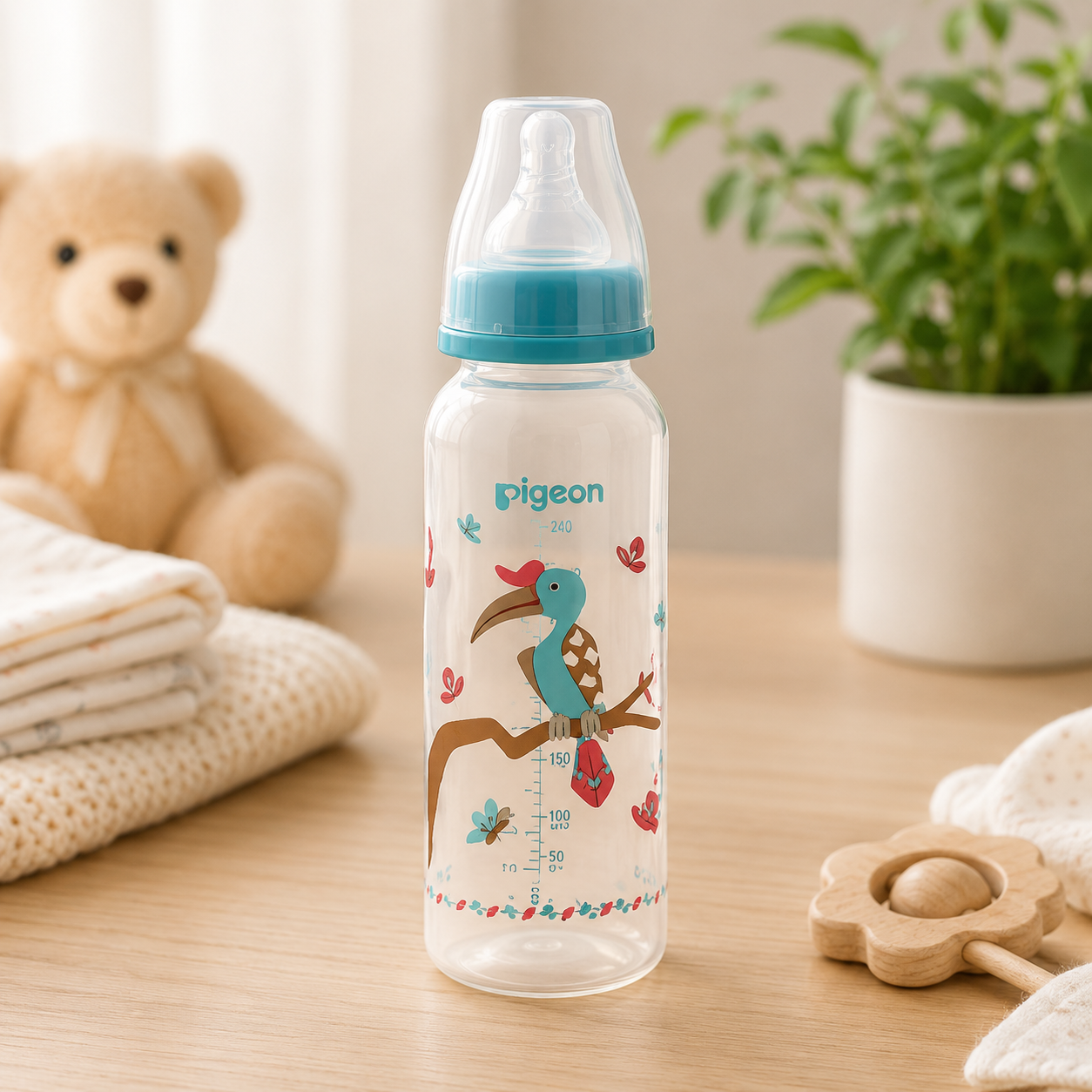 PIGEON FLEXIBLE STANDARD NECK FEEDER PP RP 240ML – HORNBILL