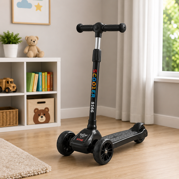 KIDS MINI 3-WHEEL FOLDABLE SCOOTER - BLACK
