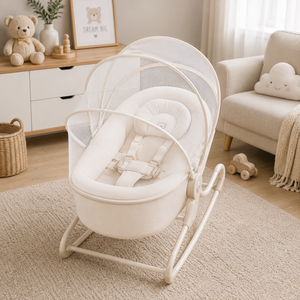 MASTELA BABY ROCKER WITH MOSQUITO NET - PINK
