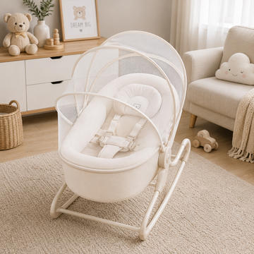 MASTELA BABY ROCKER WITH MOSQUITO NET - PINK