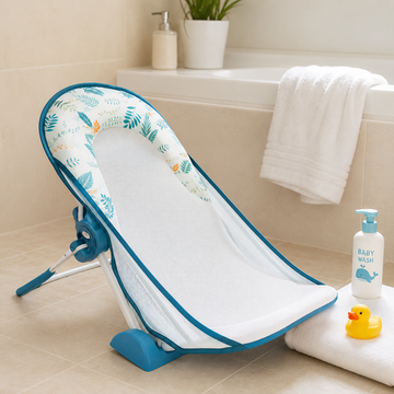 DISNEY BABY BATHER FOLDABLE MESH INFANT BATH SUPPORT - GREEN