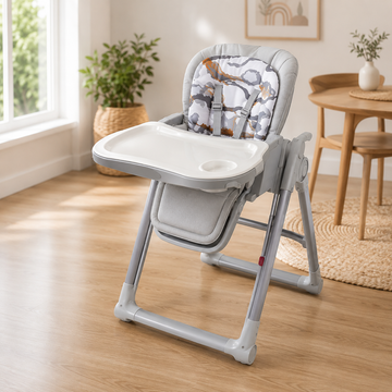 JOYOUS PREMIUM FOLDABLE BABY HIGH CHAIR - GREY
