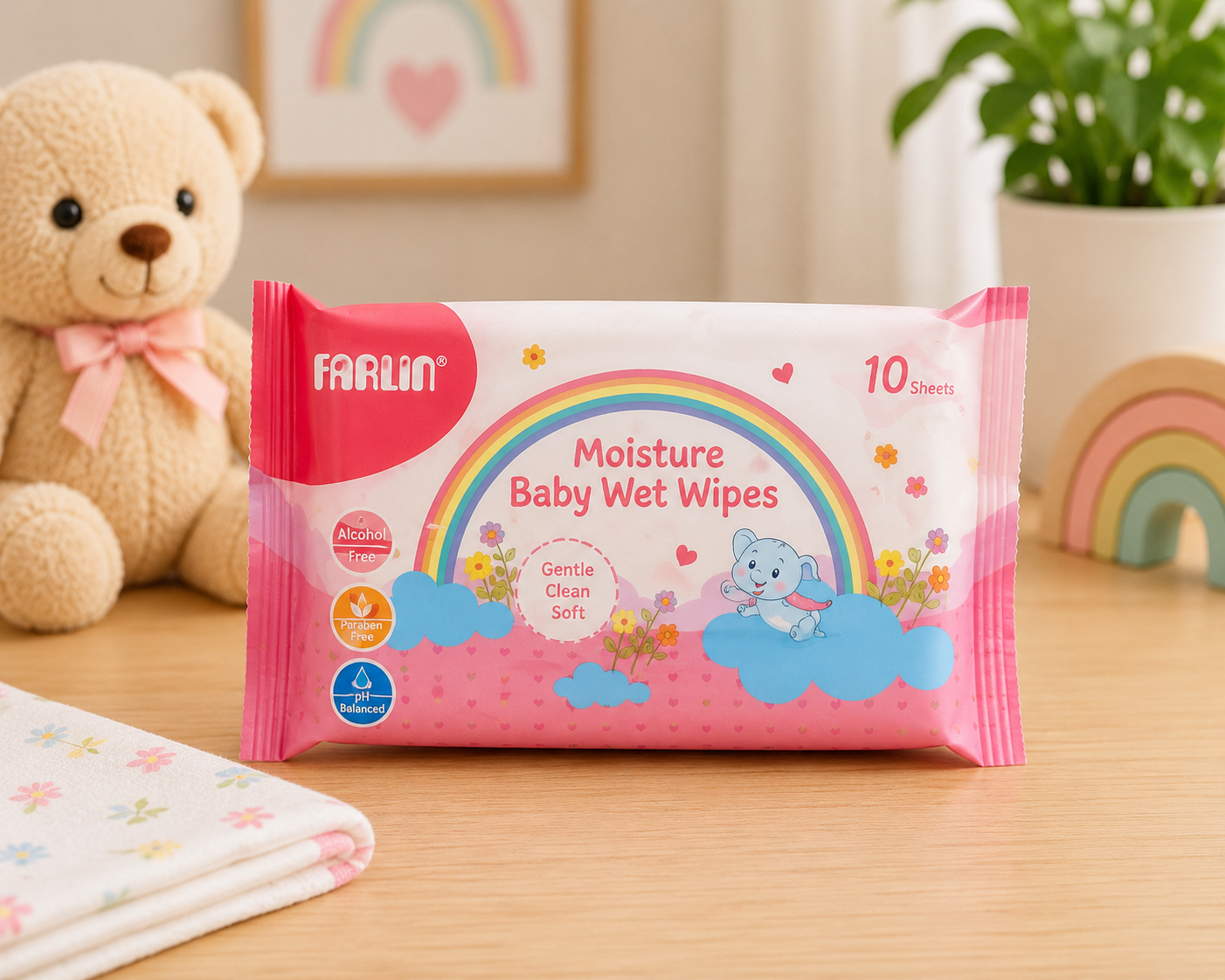 FARLIN WET WIPES ANTI RASH PK-10