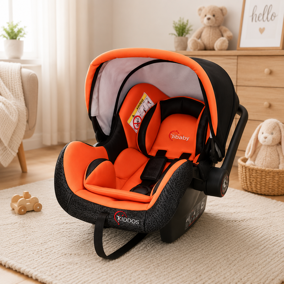 BABY CAR SEAT & CARRIER – ORANGE (0–18M UNISEX)