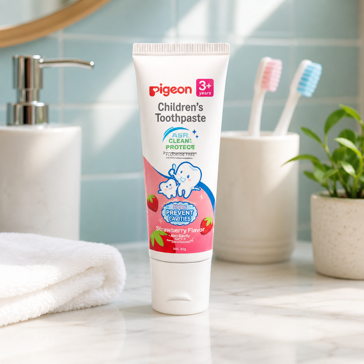 PIGEON CHILDREN’S TOOTHPASTE STRAWBERRY 3+ 45GM