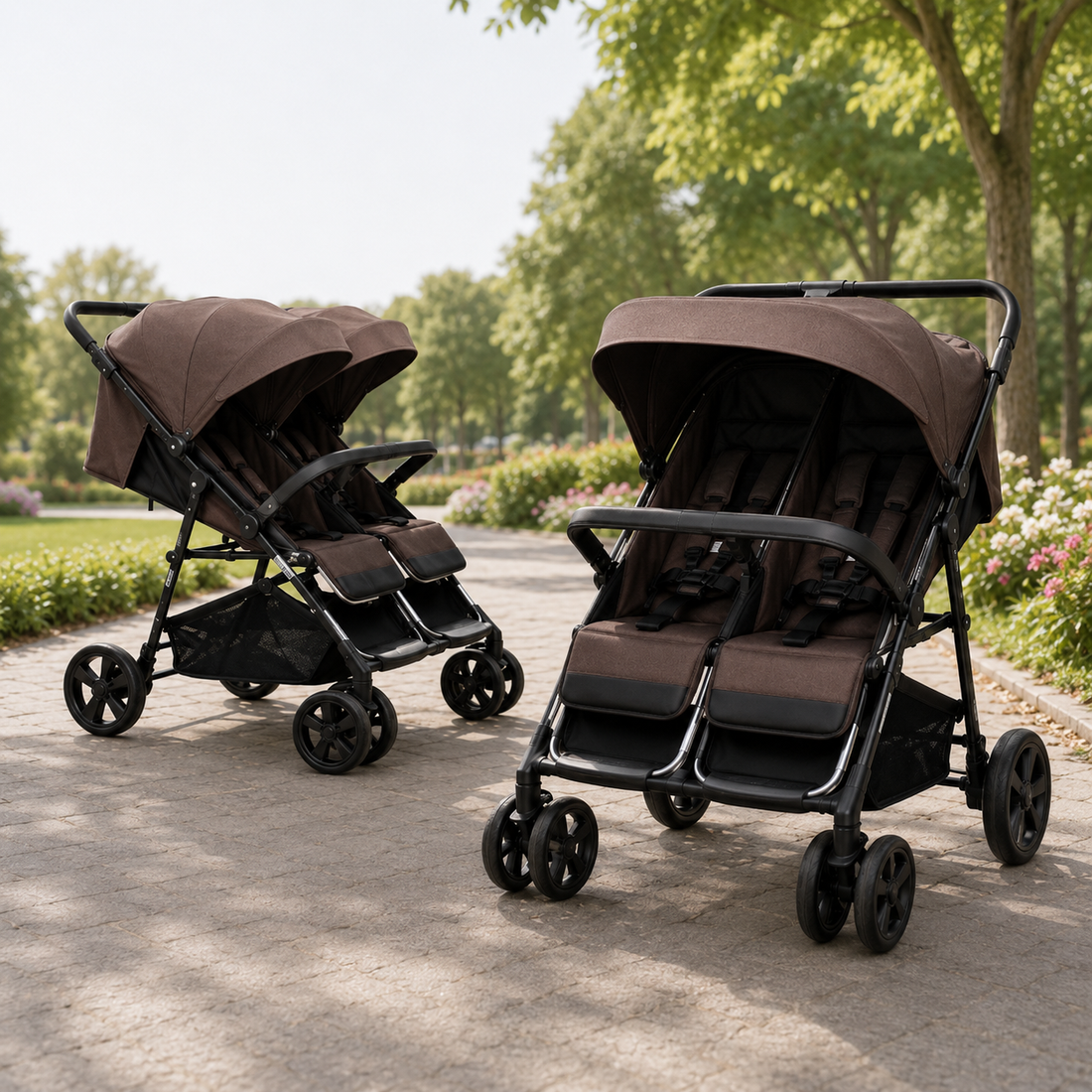 JOYOUS ELORIA BABY STROLLER - BROWN