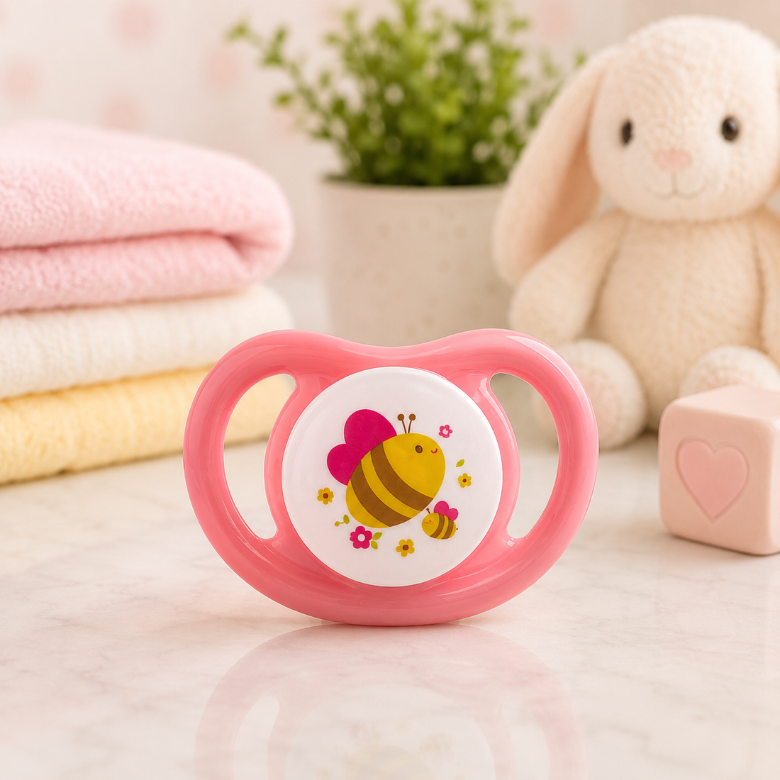 PIGEON BABY PACIFIER – BEE MOTIF (6–18 MONTHS)
