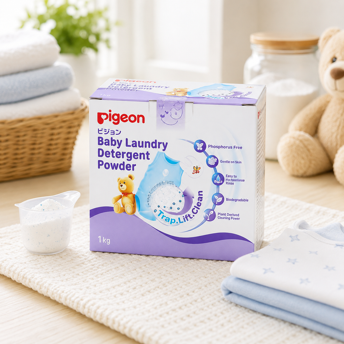 PIGEON BABY ANTI-BACTERIAL LAUNDRY DETERGENT POWDER 1 KG