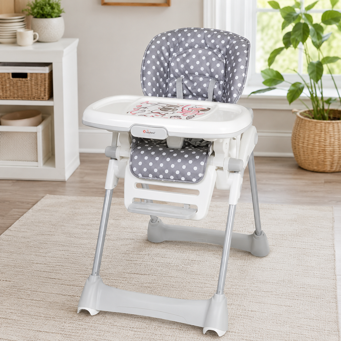 Baby High Chair - Grey