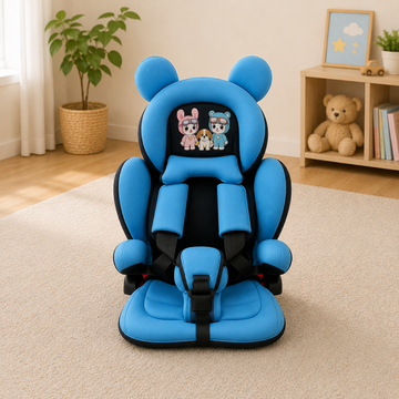 KIDS SAFETY BOOSTER CAR SEAT - LIGHT BLUE