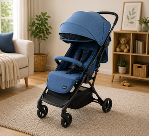 LUXURY COMPACT BABY STROLLER - BLUE