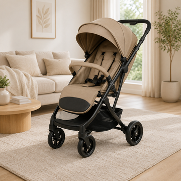 KIDILO PREMIUM REVERSIBLE BABY STROLLER - KHAKHI