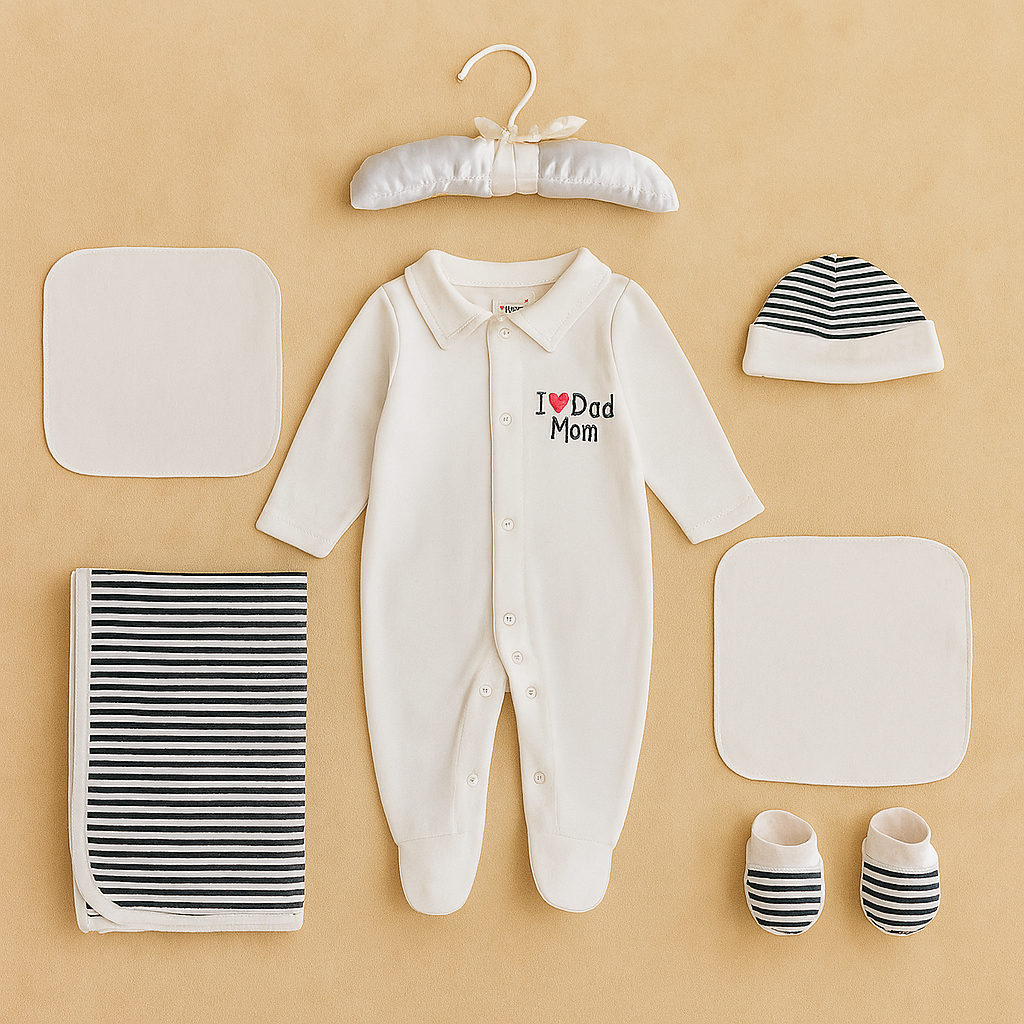 JUNIORS NEW BORN STARTER SET 0M+ - WHITE