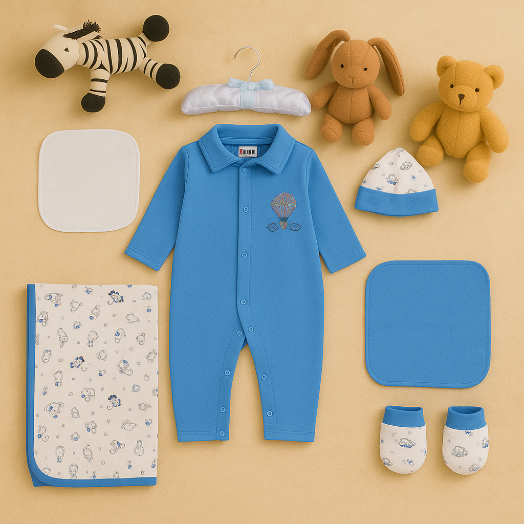 JUNIORS NEW BORN STARTER SET 0M+ - BLUE