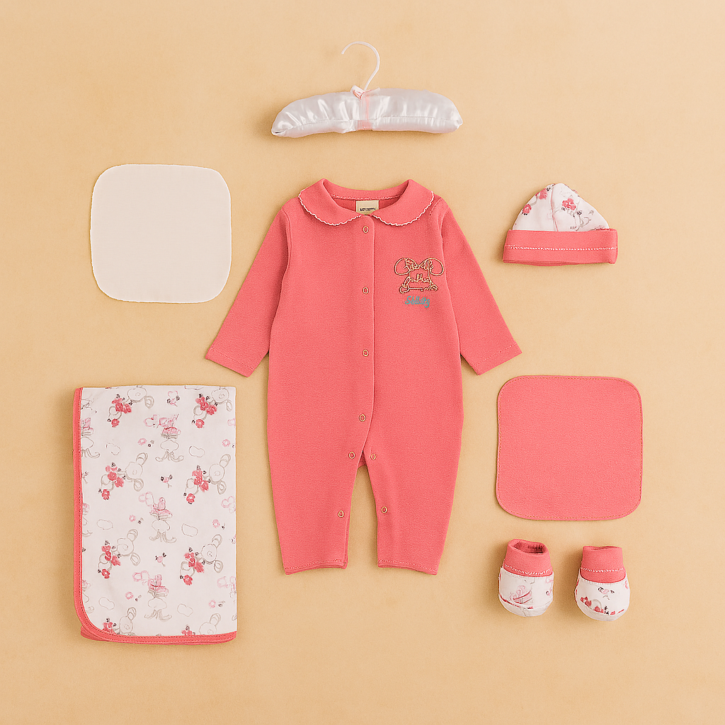 JUNIORS NEW BORN STARTER SET 0M+ -  PINK
