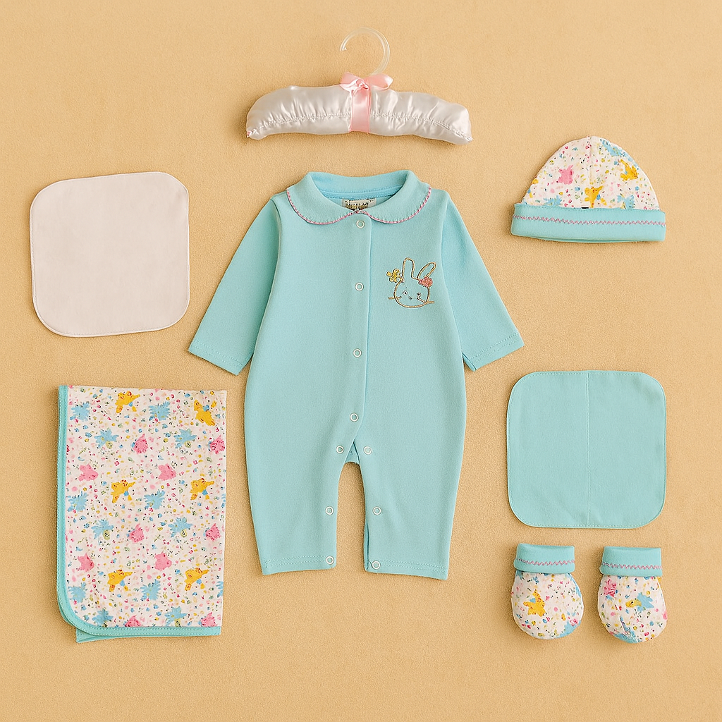 JUNIORS NEW BORN STARTER SET 0M+ - LIGHT BLUE