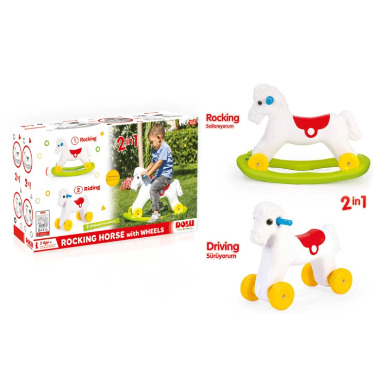 DOLU 2 IN 1 ROCKING AND RIDING HORSE FOR KIDS