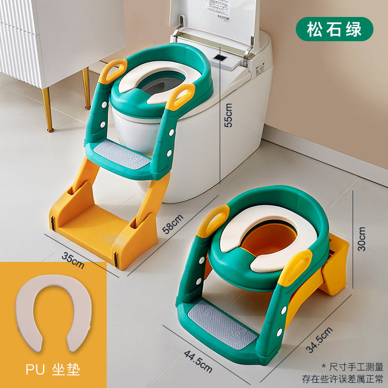 KIDS TOILET COMMODE LADDER Green (2in1)