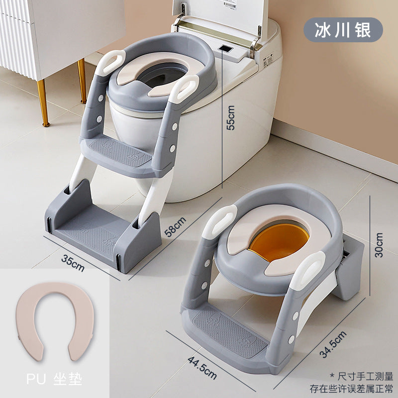 KIDS TOILET COMMODE LADDER Gray (2in1)