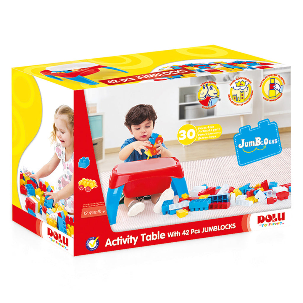 DOLU ACTIVITY TABLE WITH 30 PCS JUMBLOCKS
